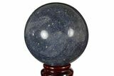 Polished Dumortierite Sphere - Madagascar #157673-1